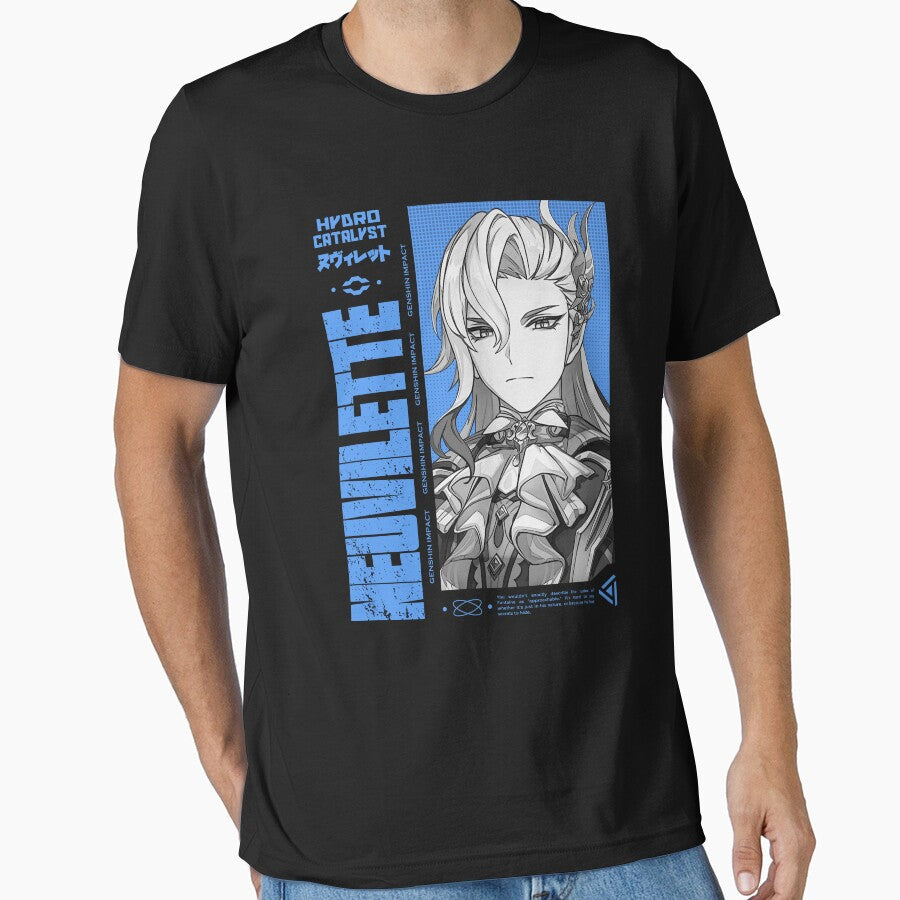 Neuvillette - Genshin Impact V.3 color ver by IZQINAV Unisex T-shirt, Sweatshirt, Hoodie, Long Sleeve Tee - T-Shirt, Sweatshirt, Hoodie