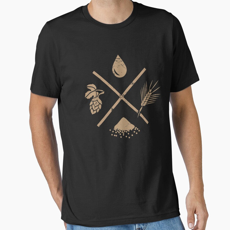 Home Brew Beer Ingredients by Jam Jar Unisex T-shirt, Sweatshirt, Hoodie, Long Sleeve Tee - T-Shirt, Sweatshirt, Hoodie