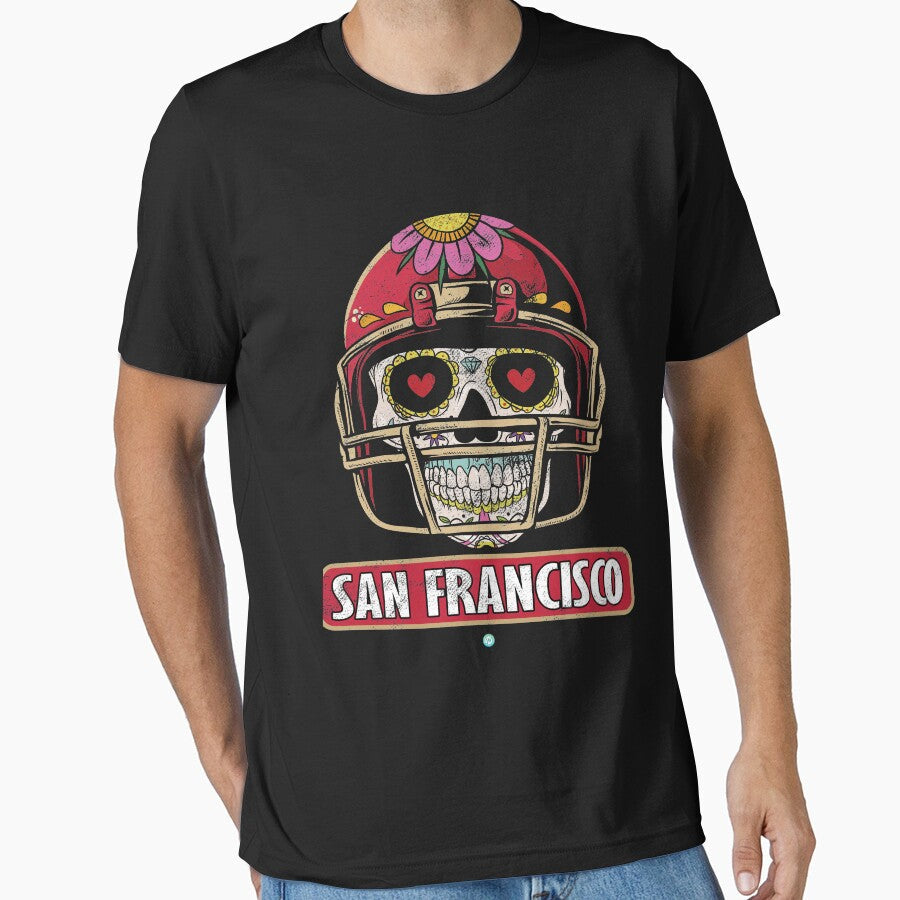 American Football - San Francisco Skull Football Gift by woormle Unisex T-shirt, Sweatshirt, Hoodie, Long Sleeve Tee - T-Shirt, Sweatshirt, Hoodie