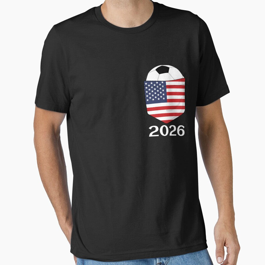 Soccer 2026 USA in the breast pocket by peter2art Unisex T-shirt, Sweatshirt, Hoodie, Long Sleeve Tee - T-Shirt, Sweatshirt, Hoodie