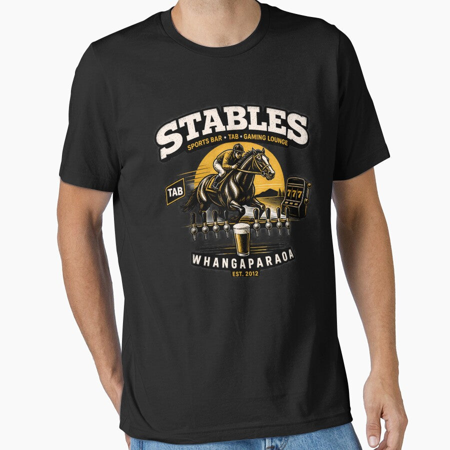 Stables Sports Bar by Paroa House Unisex T-shirt, Sweatshirt, Hoodie, Long Sleeve Tee - T-Shirt, Sweatshirt, Hoodie