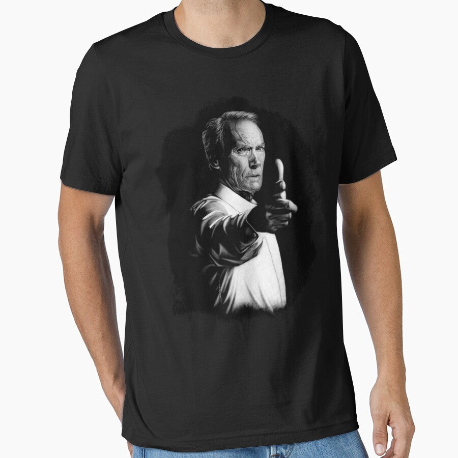 Clint Eastwood art by Petersnook Unisex T-shirt, Sweatshirt, Hoodie, Long Sleeve Tee - T-Shirt, Sweatshirt, Hoodie