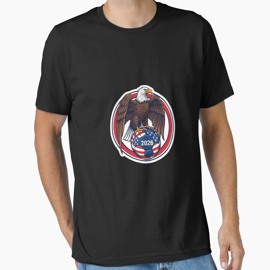 Usa Eagle Soccer 2026  American Pride Football by Trendy-Threads Unisex T-shirt, Sweatshirt, Hoodie, Long Sleeve Tee - T-Shirt, Sweatshirt, Hoodie