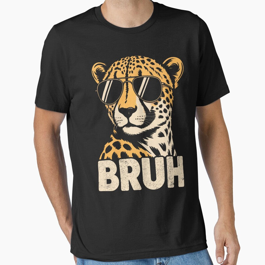 Bruh Cheetah Meme Graphic Tee Men Boys Animal Print Kids by FrankIsabel Unisex T-shirt, Sweatshirt, Hoodie, Long Sleeve Tee - T-Shirt, Sweatshirt, Hoodie