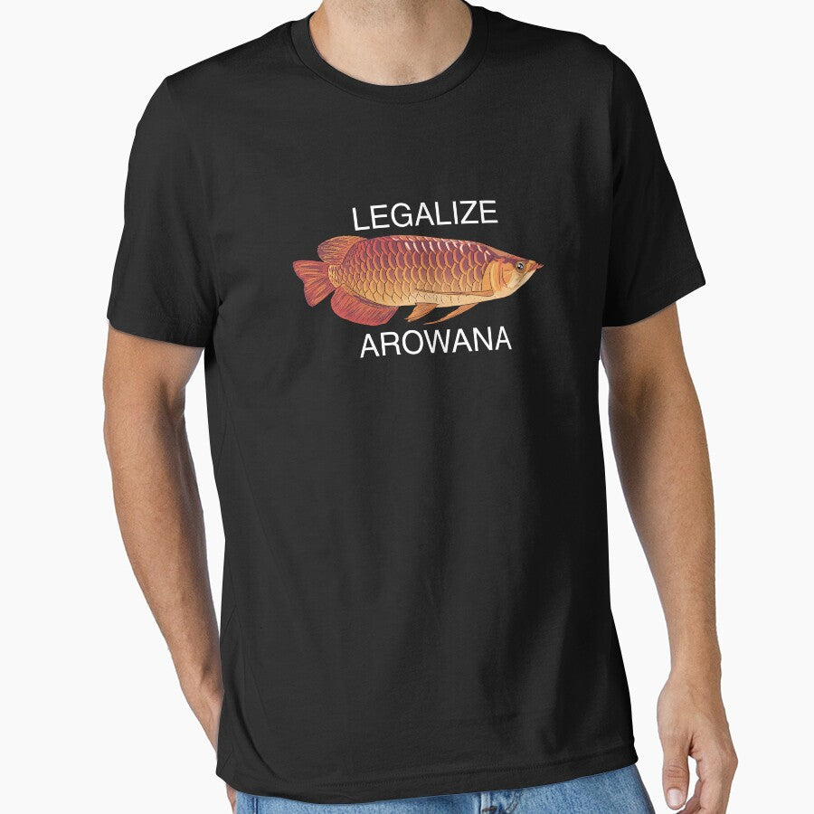 Legalize Arowana (White Text) by gh0stypeach Unisex T-shirt, Sweatshirt, Hoodie, Long Sleeve Tee - T-Shirt, Sweatshirt, Hoodie