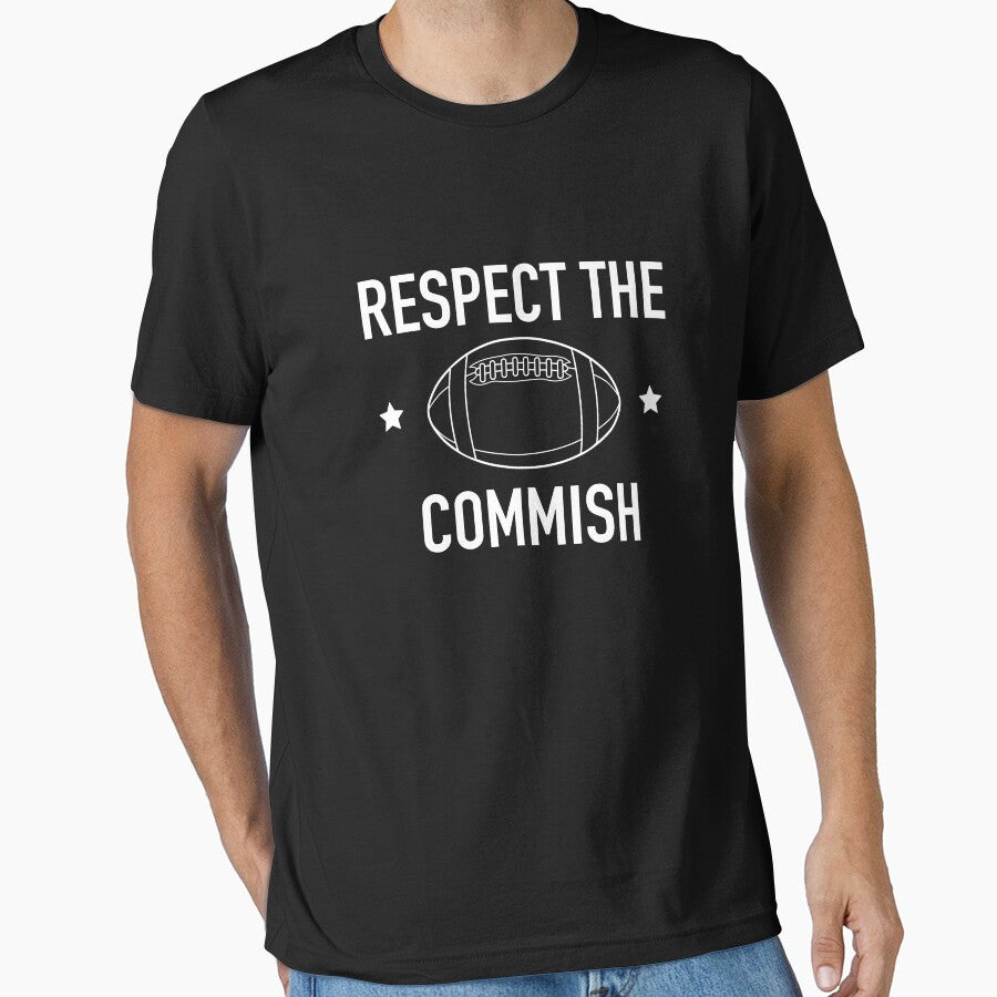 Respect The Commish Fantasy Football GOAT - Fantasy Football League Champion by JukeLox Unisex T-shirt, Sweatshirt, Hoodie, Long Sleeve Tee - T-Shirt, Sweatshirt, Hoodie