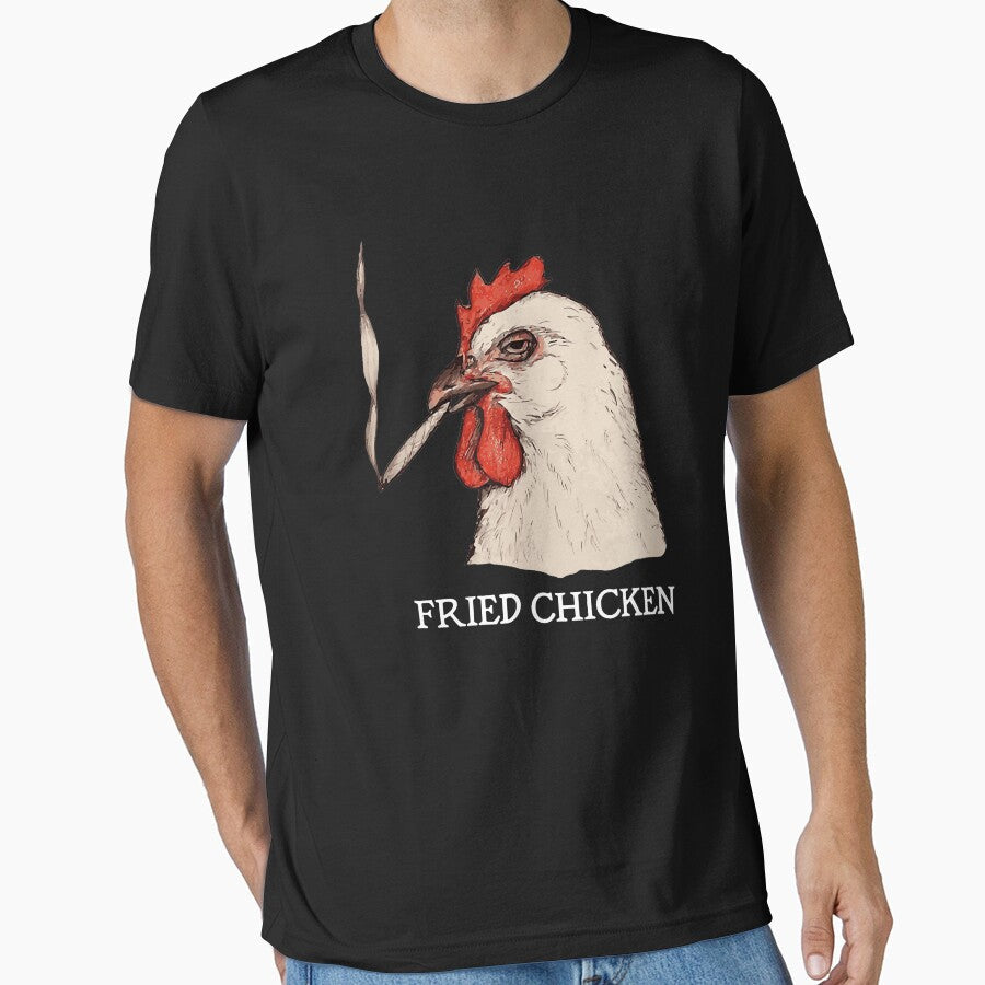 Fried Chicken Ironic Chicken Humor Farm Animal Lover by SanTiOmal Unisex T-shirt, Sweatshirt, Hoodie, Long Sleeve Tee - T-Shirt, Sweatshirt, Hoodie
