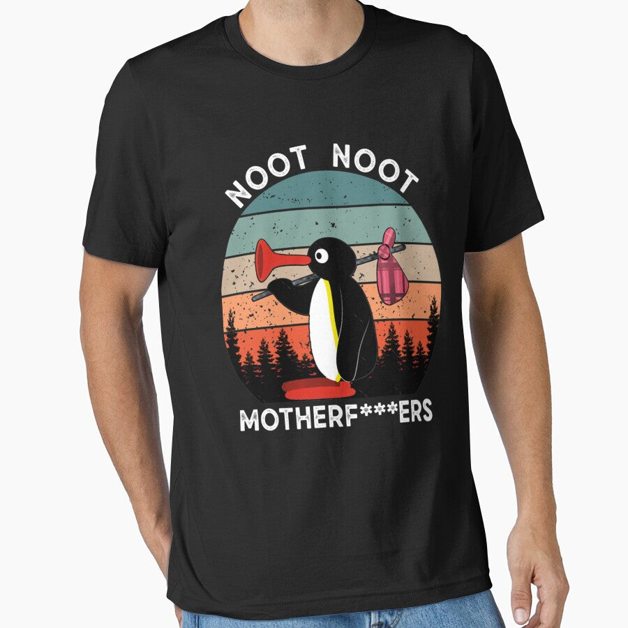 Noot Noot Pingu Retro by EvieZemlakghj Unisex T-shirt, Sweatshirt, Hoodie, Long Sleeve Tee - T-Shirt, Sweatshirt, Hoodie