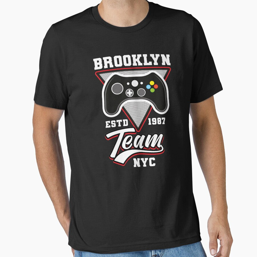 Brooklyn Team NYC Video Game by Ssefyou Unisex T-shirt, Sweatshirt, Hoodie, Long Sleeve Tee - T-Shirt, Sweatshirt, Hoodie