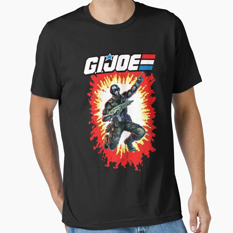 Retro GI Joe Snake Eyes toy card back design by VeryEnglishGent Unisex T-shirt, Sweatshirt, Hoodie, Long Sleeve Tee - T-Shirt, Sweatshirt, Hoodie