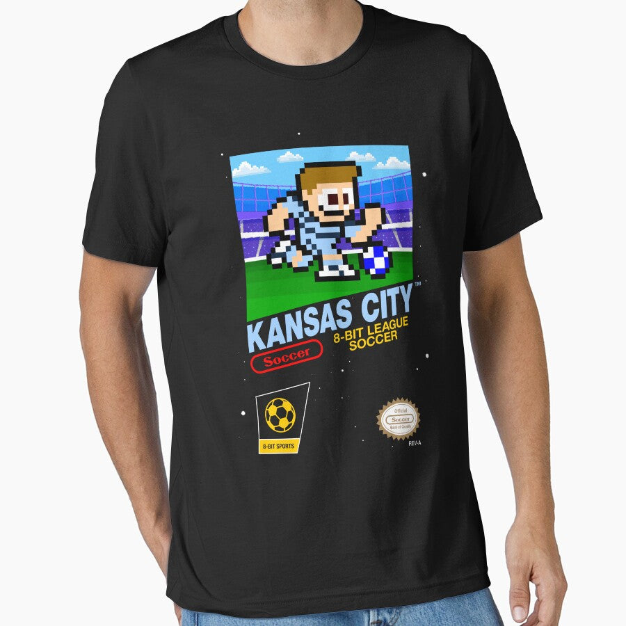 Sporting Kansas City (8-bit Videogame Cart) by The Armorsmith Unisex T-shirt, Sweatshirt, Hoodie, Long Sleeve Tee - T-Shirt, Sweatshirt, Hoodie