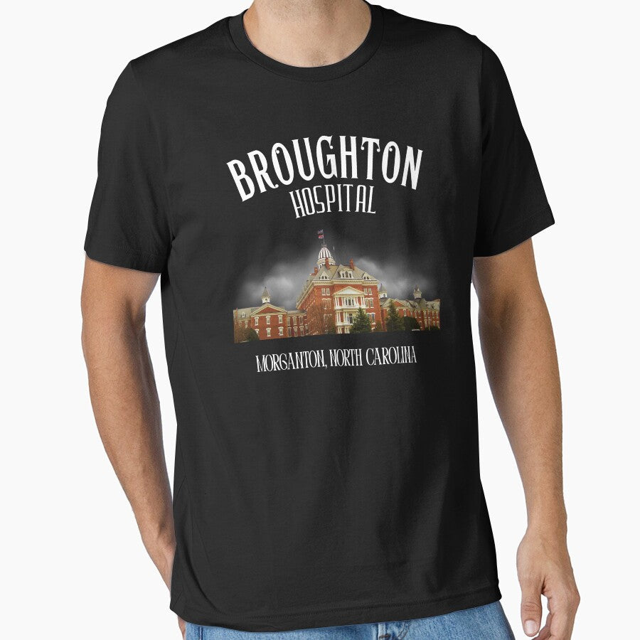 Broughton Hospital (Morganton, North Carolina) by GhostlyWorld Unisex T-shirt, Sweatshirt, Hoodie, Long Sleeve Tee - T-Shirt, Sweatshirt, Hoodie