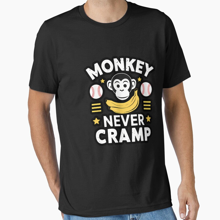 Monkey Never Cramp - Funny Baseball by Vevonina Unisex T-shirt, Sweatshirt, Hoodie, Long Sleeve Tee - T-Shirt, Sweatshirt, Hoodie