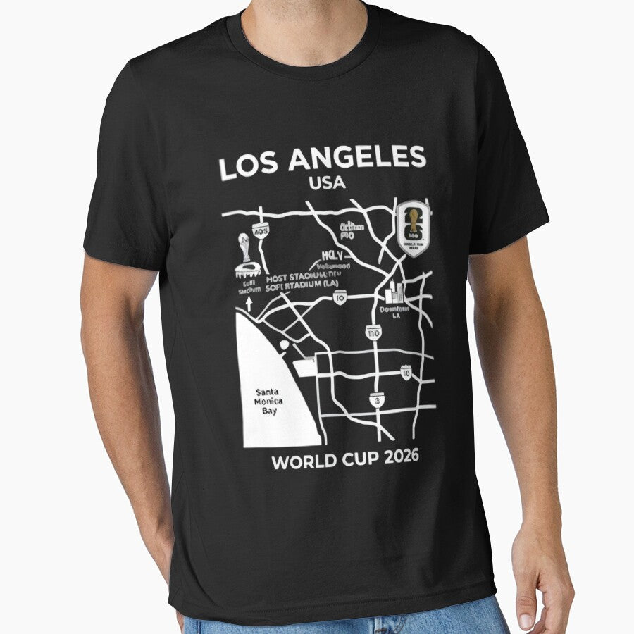 Los Angeles 2026 Soccer Host City Map by shopmamabite Unisex T-shirt, Sweatshirt, Hoodie, Long Sleeve Tee - T-Shirt, Sweatshirt, Hoodie