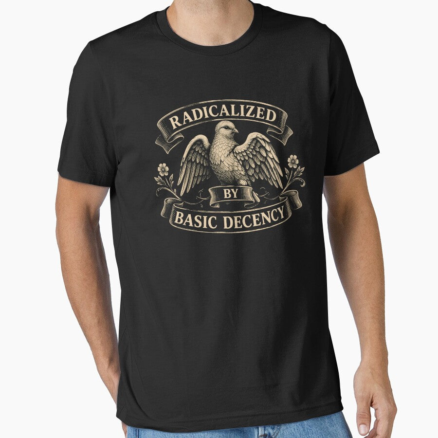 Radicalized by Basic Decency Floral vintage by Kladhadredo Unisex T-shirt, Sweatshirt, Hoodie, Long Sleeve Tee - T-Shirt, Sweatshirt, Hoodie