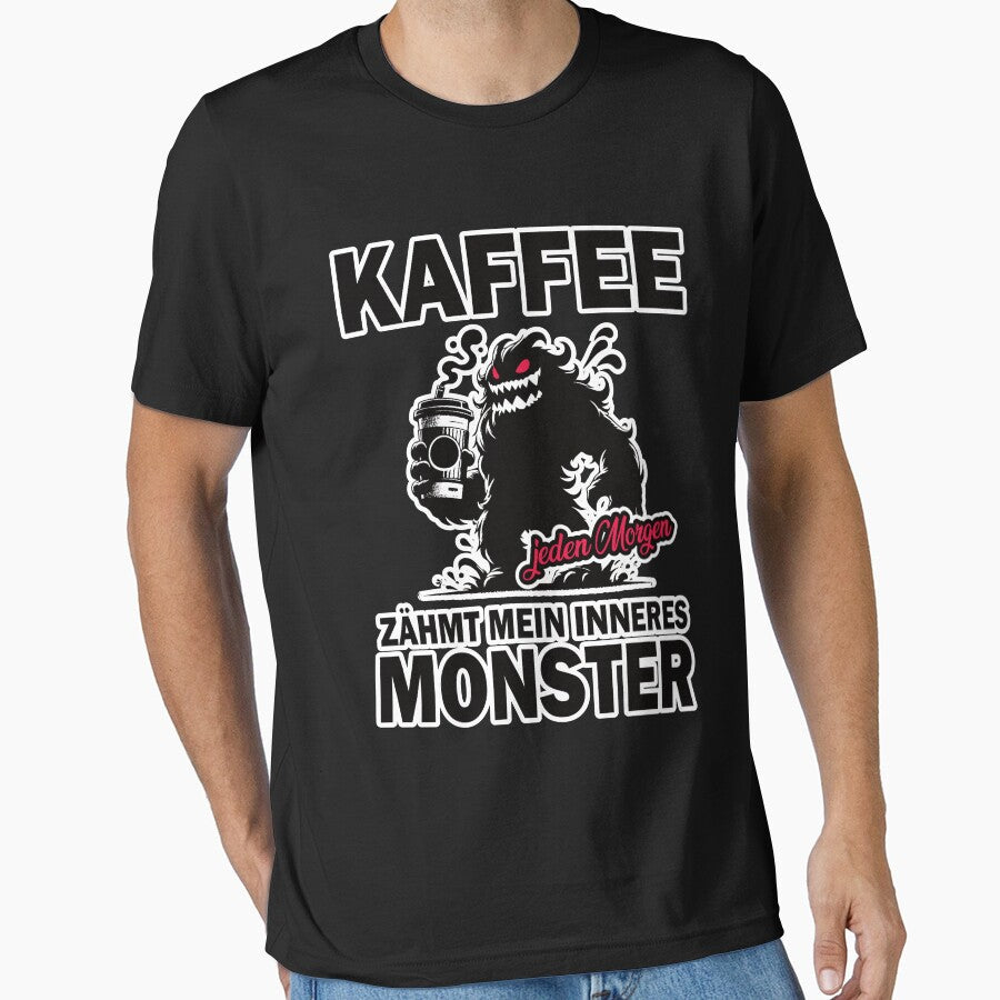 Coffee tames my inner monster by RetroMaritalArt Unisex T-shirt, Sweatshirt, Hoodie, Long Sleeve Tee - T-Shirt, Sweatshirt, Hoodie