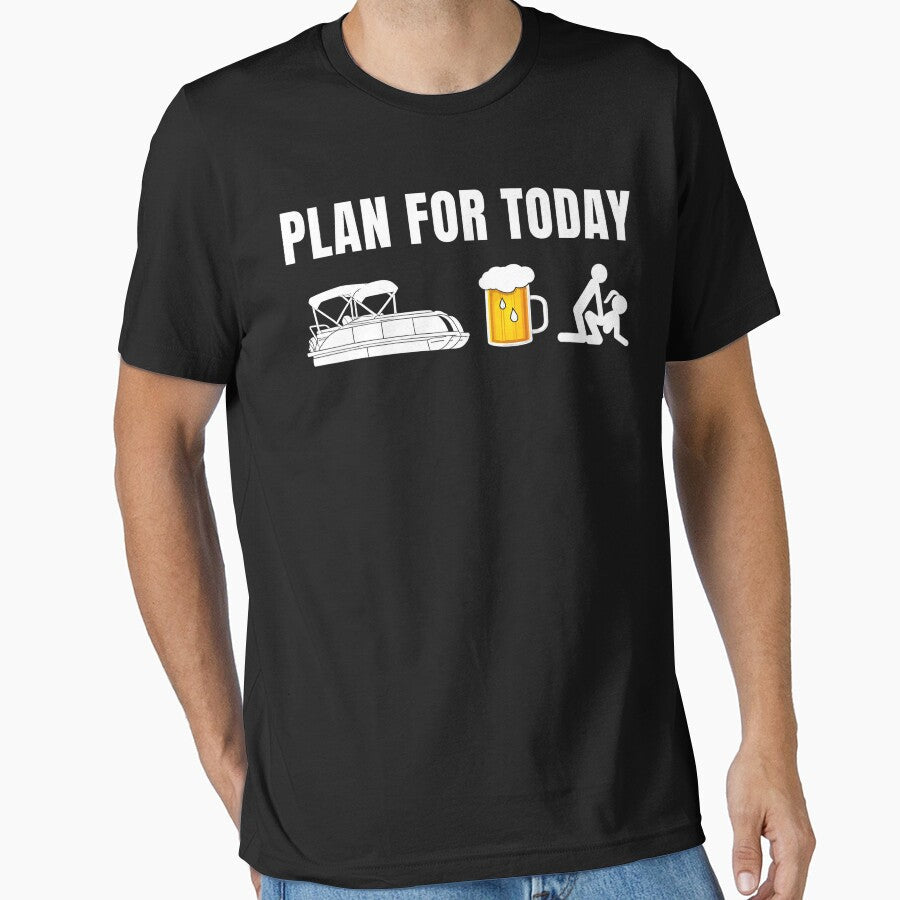 Funny Plan for Today Boating Beer by Starry Night Creative Art Unisex T-shirt, Sweatshirt, Hoodie, Long Sleeve Tee - T-Shirt, Sweatshirt, Hoodie