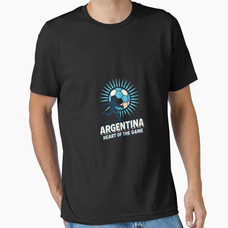 Argentina Heart Of The Game  Soccer Fan by baronphan Unisex T-shirt, Sweatshirt, Hoodie, Long Sleeve Tee - T-Shirt, Sweatshirt, Hoodie