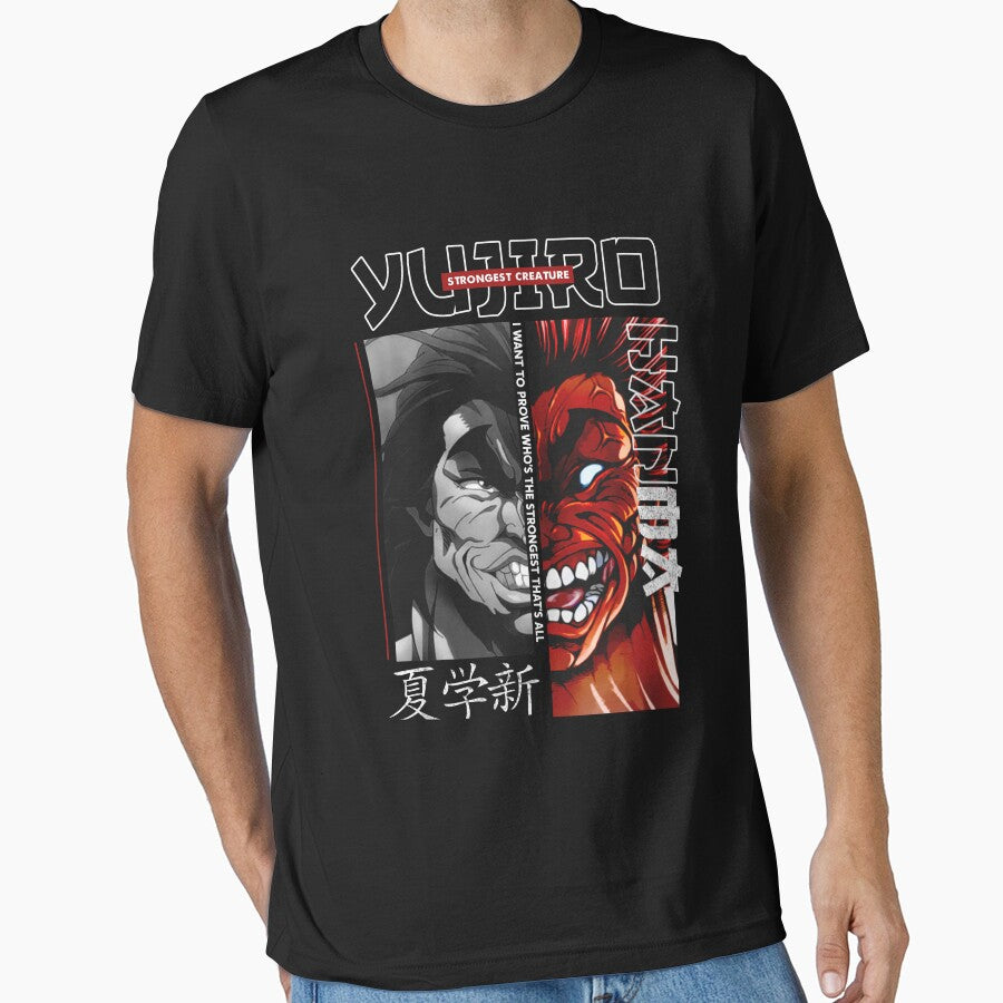 Yujiro Hanma The Strongest Creature by EvilSkullofc Unisex T-shirt, Sweatshirt, Hoodie, Long Sleeve Tee - T-Shirt, Sweatshirt, Hoodie