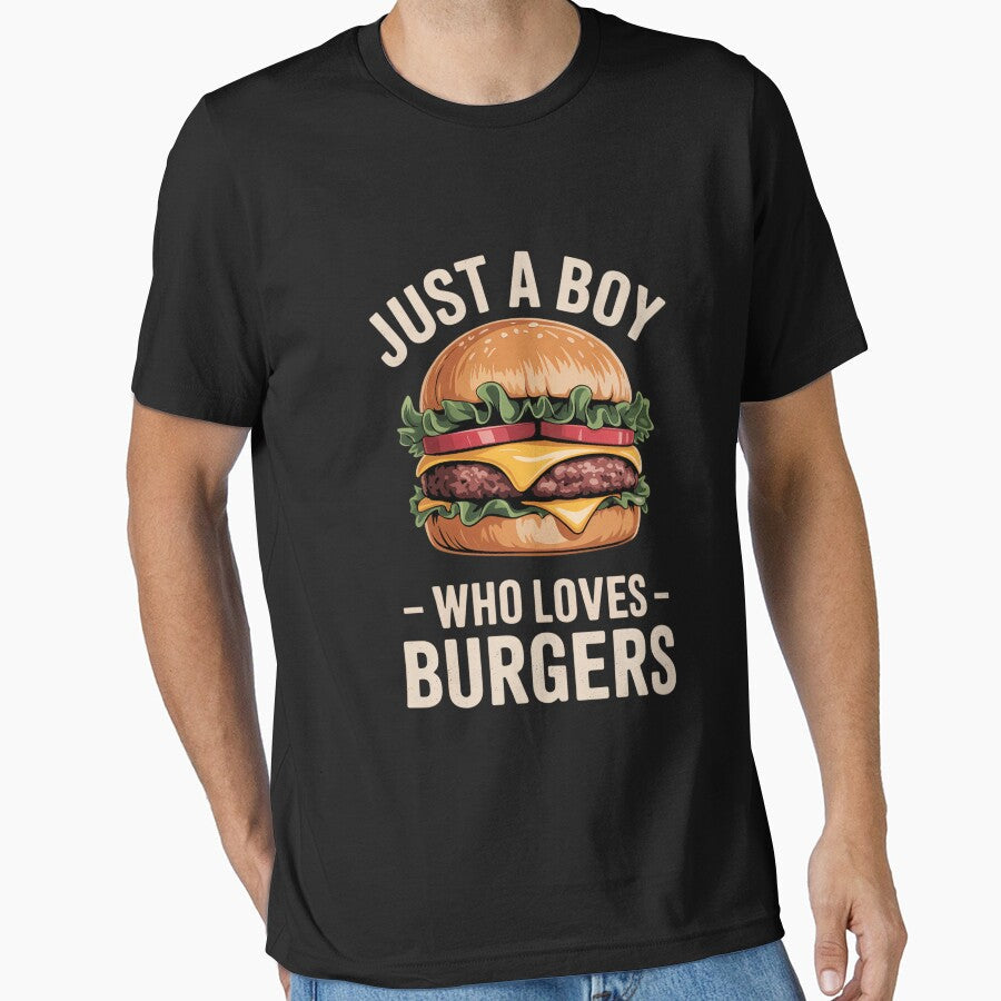 Cool Burger Art For Boys Men Hamburger Cheeseburger Lover by Moon-Ape Unisex T-shirt, Sweatshirt, Hoodie, Long Sleeve Tee - T-Shirt, Sweatshirt, Hoodie
