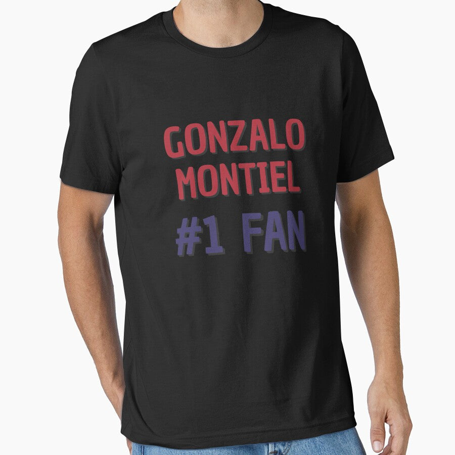 Gonzalo Montiel - #1 Fan by Rybariuns Unisex T-shirt, Sweatshirt, Hoodie, Long Sleeve Tee - T-Shirt, Sweatshirt, Hoodie