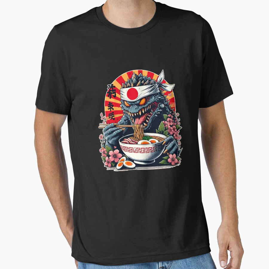 Anime Japanese Monster Kaiju Eating Ramen Manga by Dressed For  Duty Unisex T-shirt, Sweatshirt, Hoodie, Long Sleeve Tee - T-Shirt, Sweatshirt, Hoodie