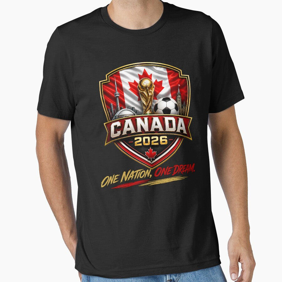 Canada football 2026 Football Fan Shirt | Canadian Soccer Supporter Tee by Huddy-clothes Unisex T-shirt, Sweatshirt, Hoodie, Long Sleeve Tee - T-Shirt, Sweatshirt, Hoodie