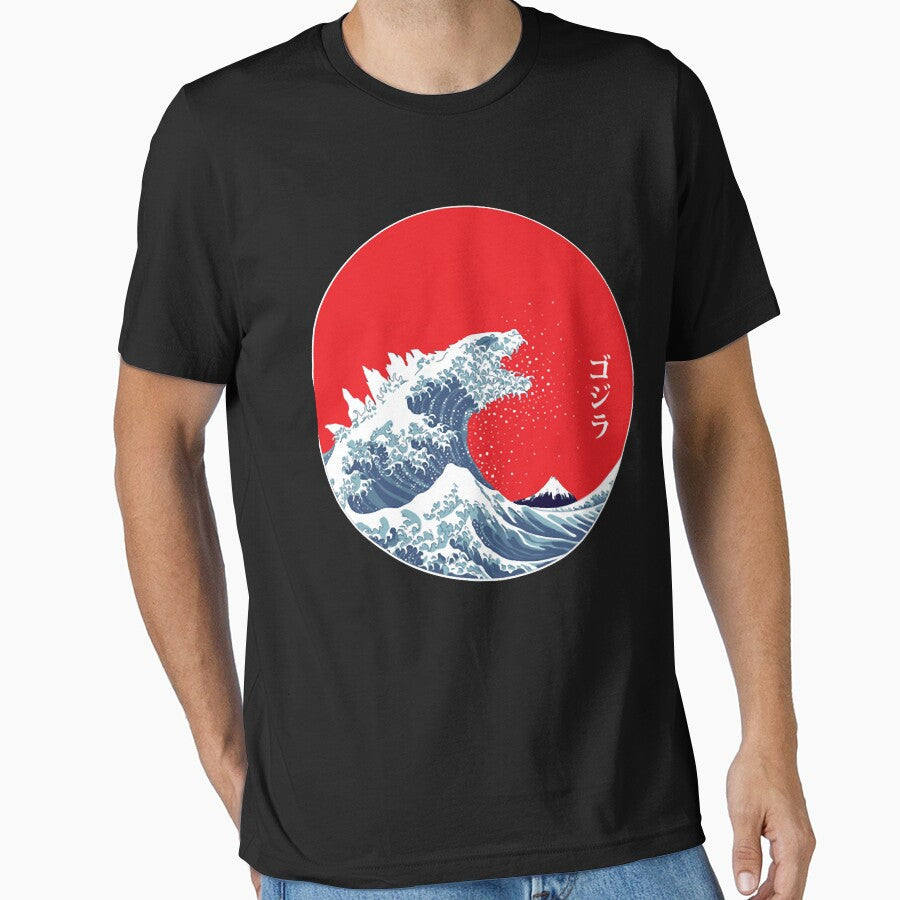 Art 90s Hokusai Kaiju Classic T-Shirt by LuisSalazar Unisex T-shirt, Sweatshirt, Hoodie, Long Sleeve Tee - T-Shirt, Sweatshirt, Hoodie