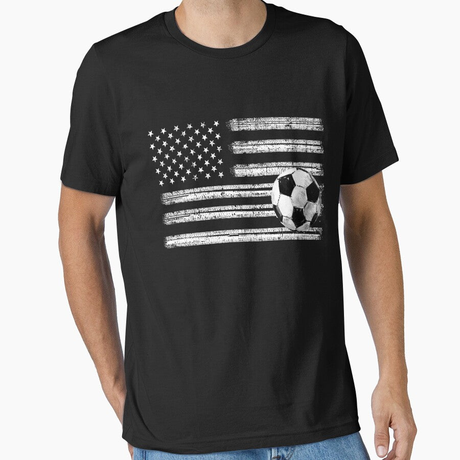 VINTAGE USA SOCCER FLAG by omgsavariya Unisex T-shirt, Sweatshirt, Hoodie, Long Sleeve Tee - T-Shirt, Sweatshirt, Hoodie