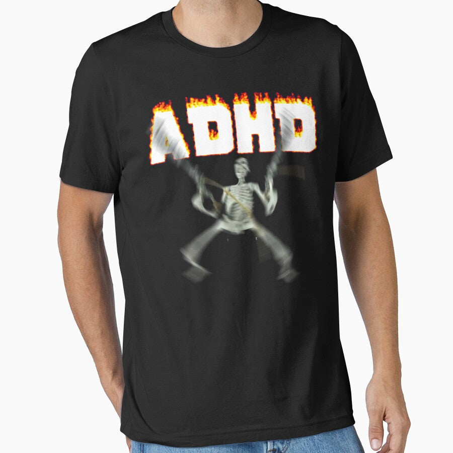 ADHD Skeleton Meme by DoloresSteuber Unisex T-shirt, Sweatshirt, Hoodie, Long Sleeve Tee - T-Shirt, Sweatshirt, Hoodie