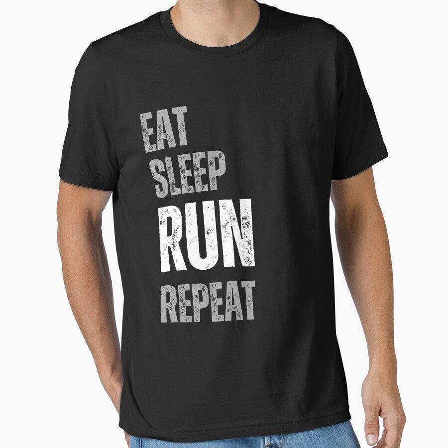eat sleep run repeat by Bluecat93 Unisex T-shirt, Sweatshirt, Hoodie, Long Sleeve Tee - T-Shirt, Sweatshirt, Hoodie