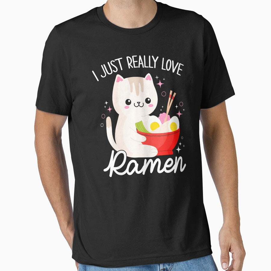 I Just Really Love Ramen Cat Lover Japanese Foodie by AmaXONIC Unisex T-shirt, Sweatshirt, Hoodie, Long Sleeve Tee - T-Shirt, Sweatshirt, Hoodie