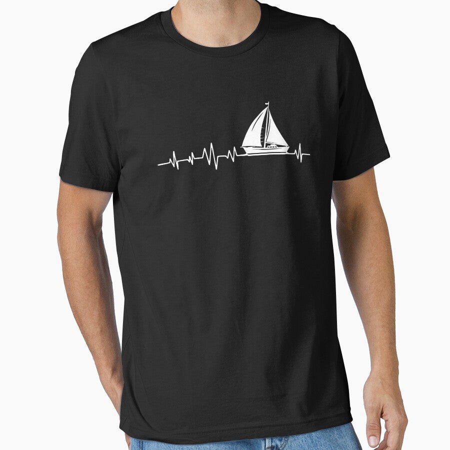 Boat Sailing Heartbeat -  Sailors Funny Gift by anerahilsya Unisex T-shirt, Sweatshirt, Hoodie, Long Sleeve Tee - T-Shirt, Sweatshirt, Hoodie