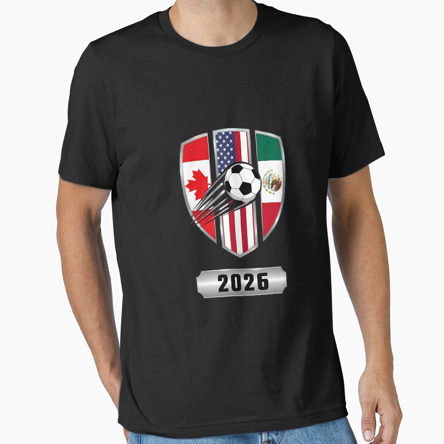 North United America Shield 2026 Cup by belaadel Unisex T-shirt, Sweatshirt, Hoodie, Long Sleeve Tee - T-Shirt, Sweatshirt, Hoodie