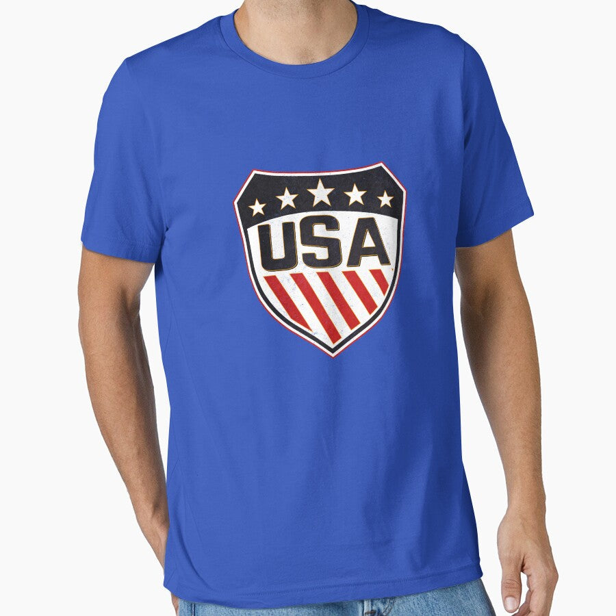 USA Patriotic Shield to represent USA in any Sport by fermo Unisex T-shirt, Sweatshirt, Hoodie, Long Sleeve Tee - T-Shirt, Sweatshirt, Hoodie