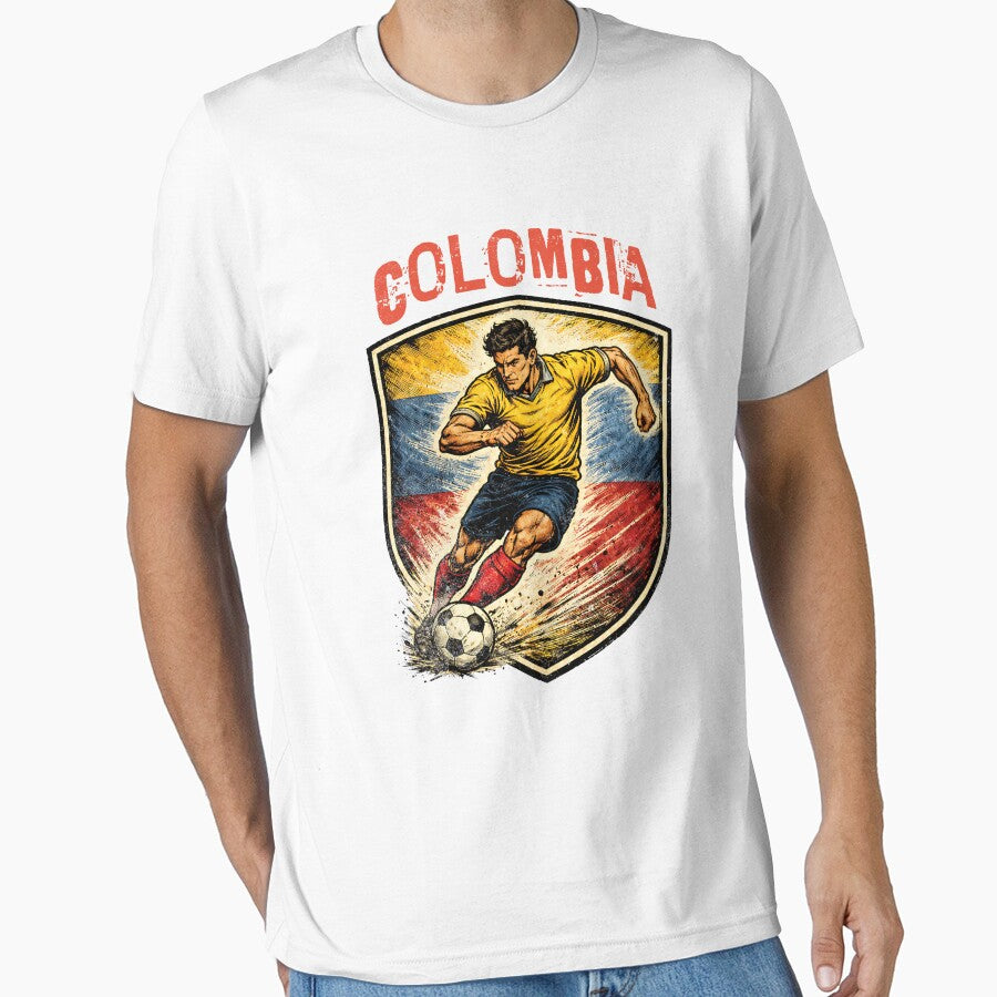Vintage Colombia - 2026 Futbol Retro Style by Tee Nook Unisex T-shirt, Sweatshirt, Hoodie, Long Sleeve Tee - T-Shirt, Sweatshirt, Hoodie