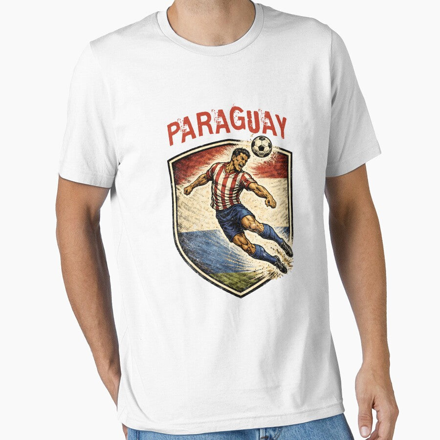 Vintage Paraguay - 2026 Futbol Retro Style by Tee Nook Unisex T-shirt, Sweatshirt, Hoodie, Long Sleeve Tee - T-Shirt, Sweatshirt, Hoodie