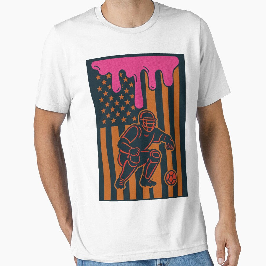 Cool Goalkeeper Graphic USA Flag Soccer Design by comfyyy Unisex T-shirt, Sweatshirt, Hoodie, Long Sleeve Tee - T-Shirt, Sweatshirt, Hoodie