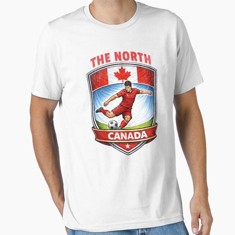 Canada Vintage Soccer Badge 2026 - The North Edition by Tee Nook Unisex T-shirt, Sweatshirt, Hoodie, Long Sleeve Tee - T-Shirt, Sweatshirt, Hoodie