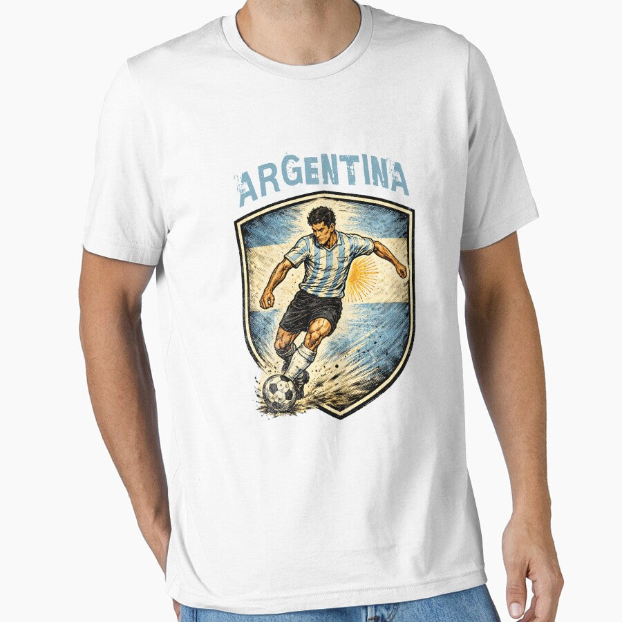 Vintage Argentina - 2026 Futbol Retro Style by Tee Nook Unisex T-shirt, Sweatshirt, Hoodie, Long Sleeve Tee - T-Shirt, Sweatshirt, Hoodie