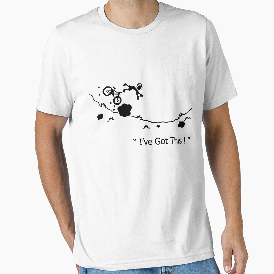 Cycling Crash, Mountain Bike " I've Got This ! " Cartoon by PhillConnell Unisex T-shirt, Sweatshirt, Hoodie, Long Sleeve Tee - T-Shirt, Sweatshirt, Hoodie