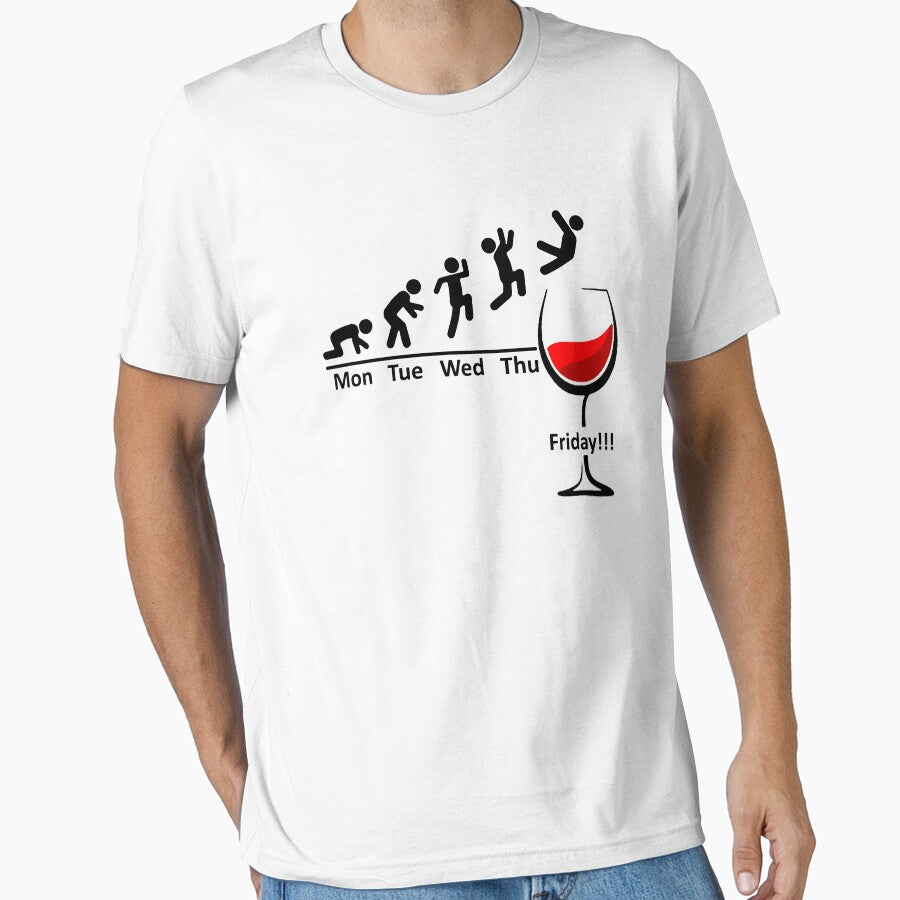 Finally Friday Wine - Red Wine Gift for Wine Drinkers Wine Lovers by urban-design Unisex T-shirt, Sweatshirt, Hoodie, Long Sleeve Tee - T-Shirt, Sweatshirt, Hoodie