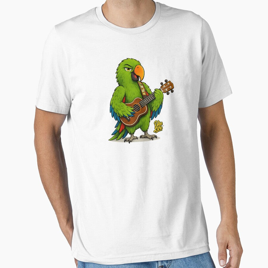 Uke Life Parrot  Ukulele Parrot Design by Ukulele Gent Unisex T-shirt, Sweatshirt, Hoodie, Long Sleeve Tee - T-Shirt, Sweatshirt, Hoodie