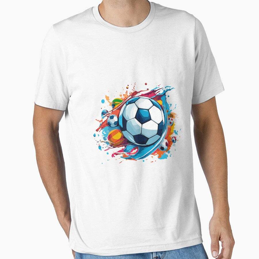 Color Burst Soccer by Harib Kassime Unisex T-shirt, Sweatshirt, Hoodie, Long Sleeve Tee - T-Shirt, Sweatshirt, Hoodie