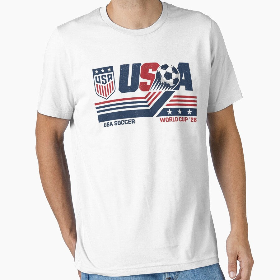 USA Soccer World Cup 2026, Vintage USA Football Fan - USA World Cup 2026 by EiruDamian Unisex T-shirt, Sweatshirt, Hoodie, Long Sleeve Tee - T-Shirt, Sweatshirt, Hoodie