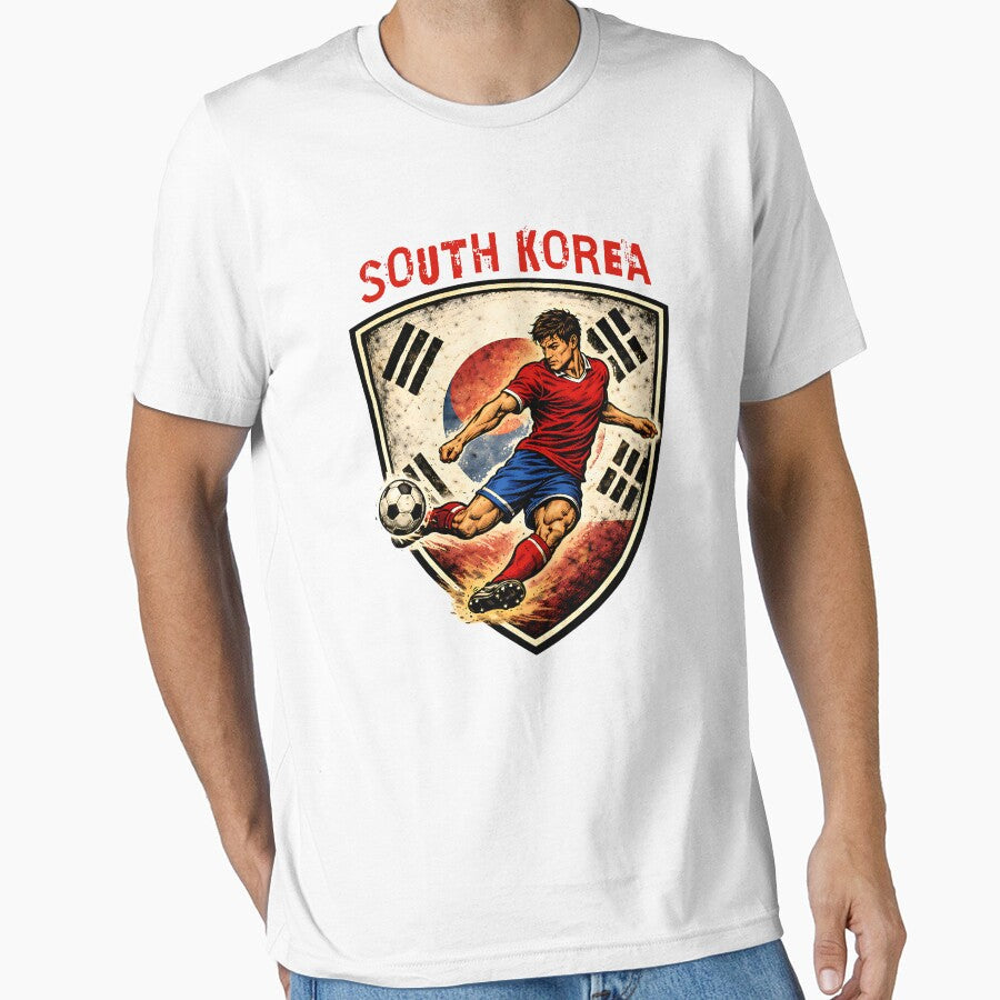 South Korea - 2026 Futbol Retro Style by Tee Nook Unisex T-shirt, Sweatshirt, Hoodie, Long Sleeve Tee - T-Shirt, Sweatshirt, Hoodie