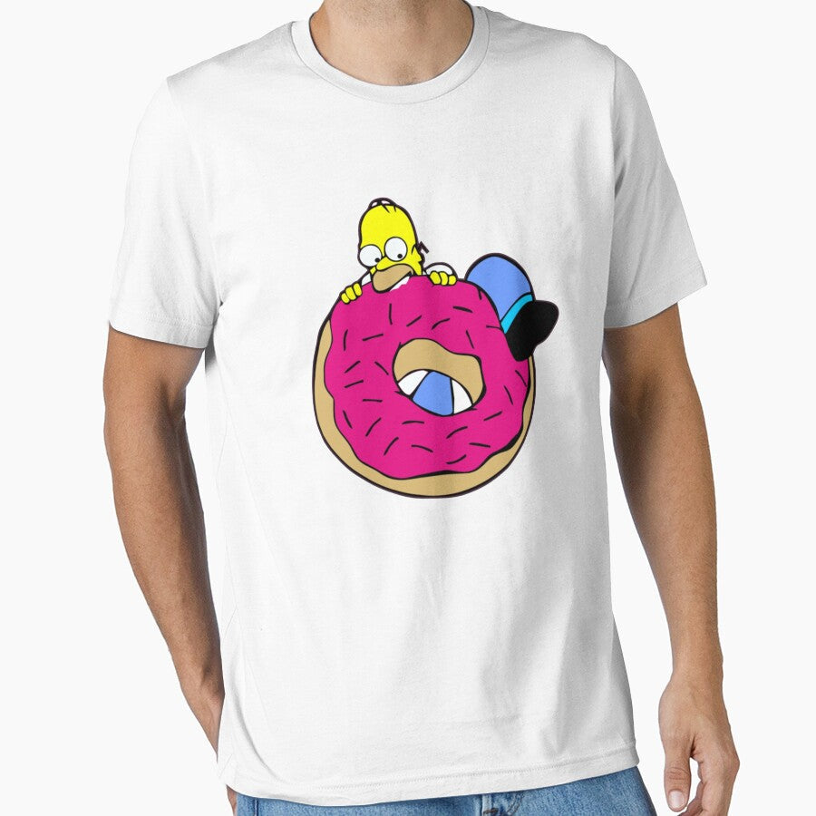 Homer and Donut by bertyb123 Unisex T-shirt, Sweatshirt, Hoodie, Long Sleeve Tee - T-Shirt, Sweatshirt, Hoodie
