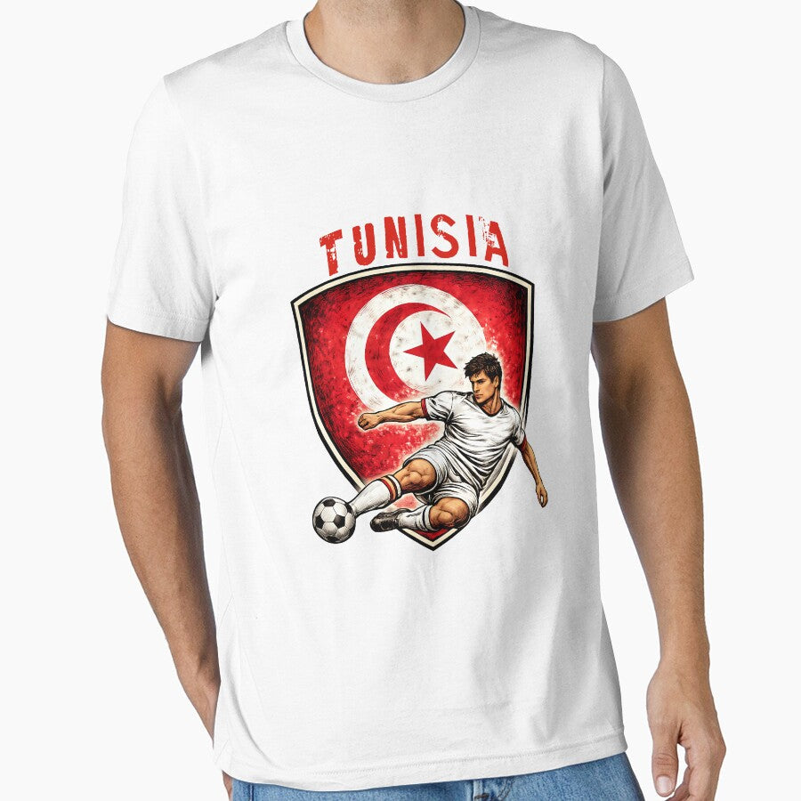 Tunisia - 2026 Futbol Retro Style by Tee Nook Unisex T-shirt, Sweatshirt, Hoodie, Long Sleeve Tee - T-Shirt, Sweatshirt, Hoodie