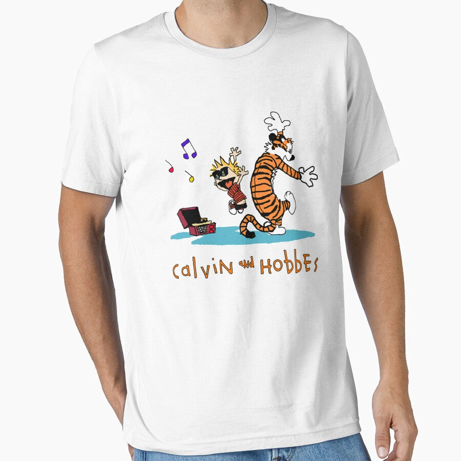 Calvin And Hobbes Listen Music by John Meisner Unisex T-shirt, Sweatshirt, Hoodie, Long Sleeve Tee - T-Shirt, Sweatshirt, Hoodie