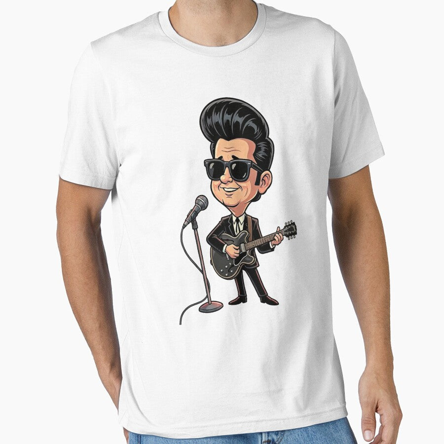 Roy Orbison - Cartoon by Bigkite Unisex T-shirt, Sweatshirt, Hoodie, Long Sleeve Tee - T-Shirt, Sweatshirt, Hoodie